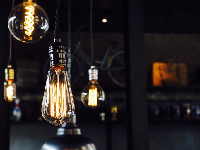 Decorative light bulbs in modern style